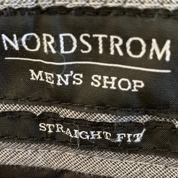 NORDSTROM PANTS NAVY 38X30  SmartCare Wrinkle Free Cotton Straight Fit - Picture 5 of 11